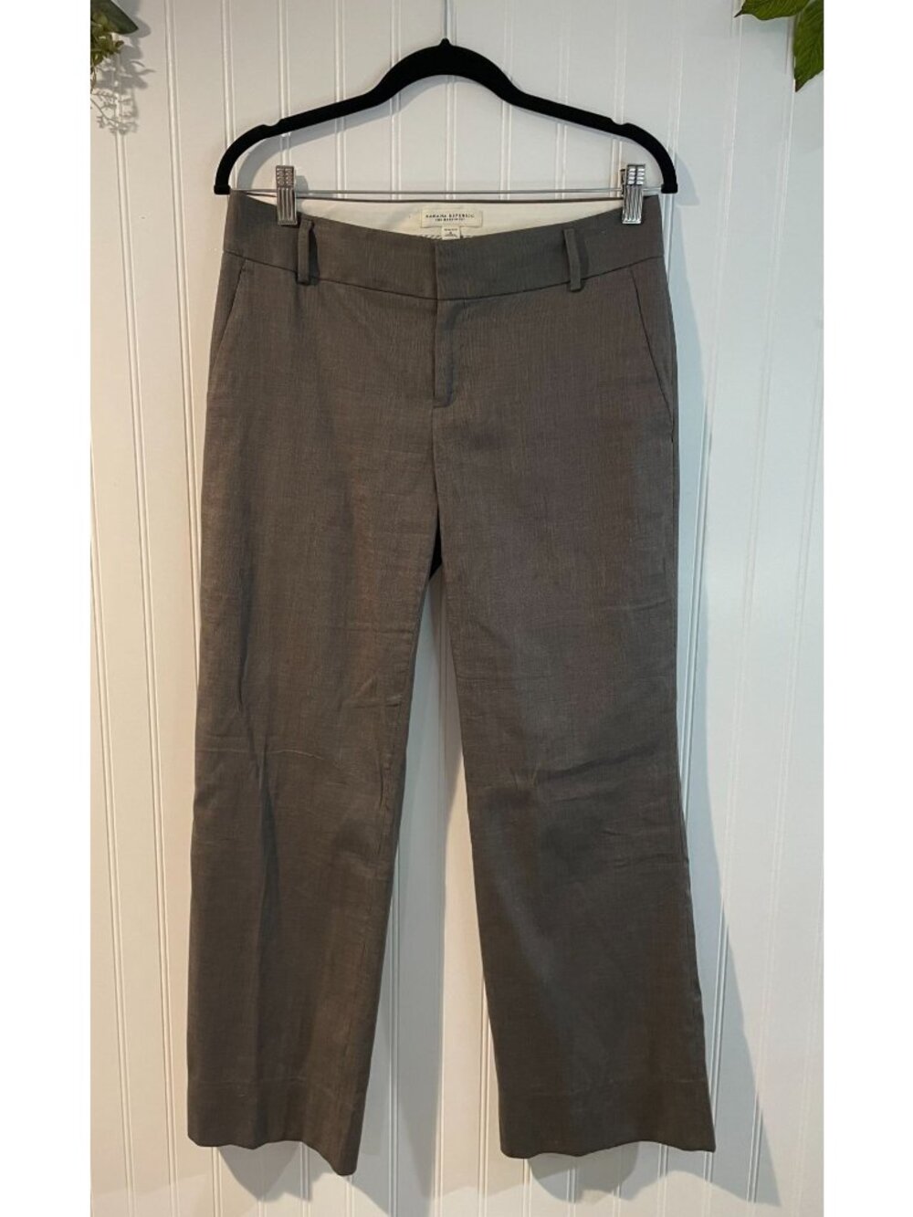 Banana Republic Martin Fit Gray Stretch Dress Pants Womens Size 6 Cotton Blend
